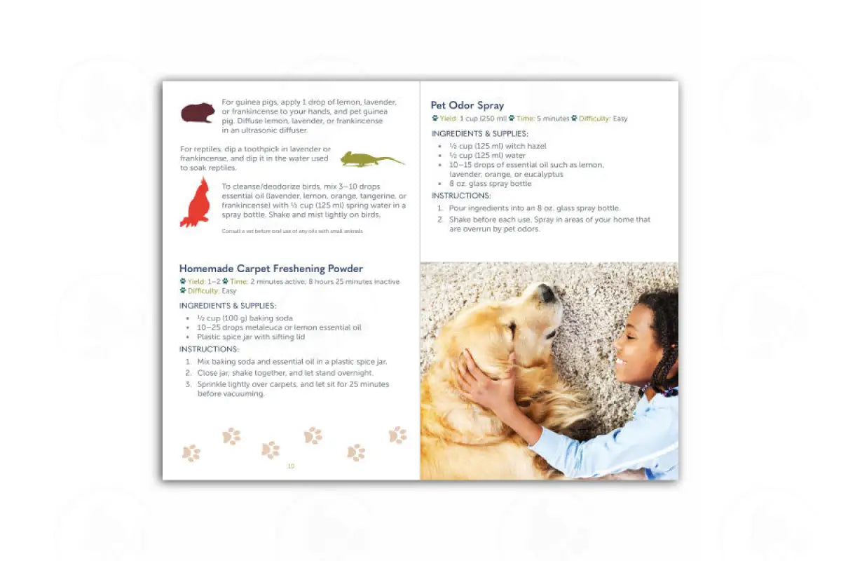 The Essential Pet: Recipe Booklet With Labels