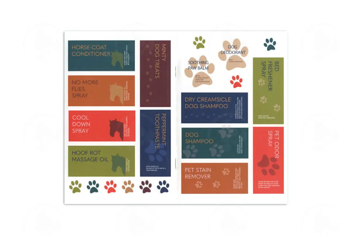 The Essential Pet: Recipe Booklet With Labels