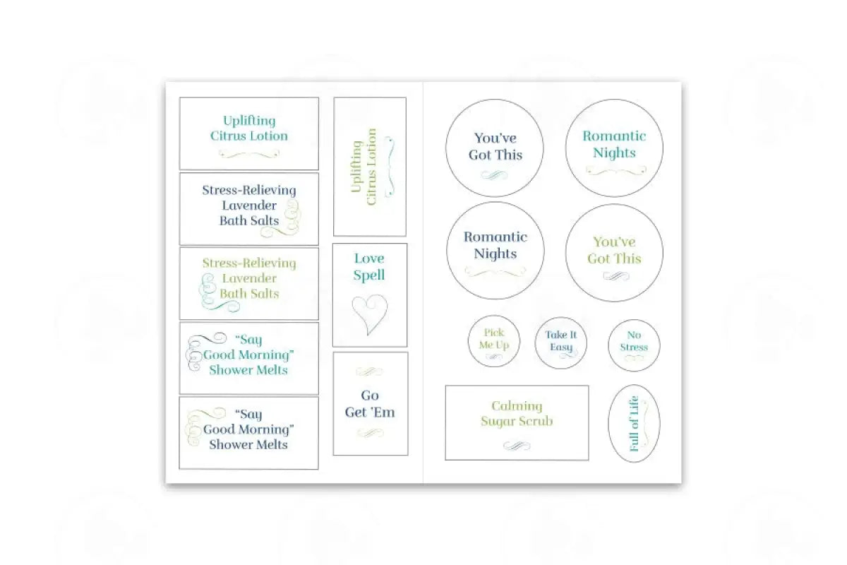 Essential Emotions: Recipe Booklet With Labels