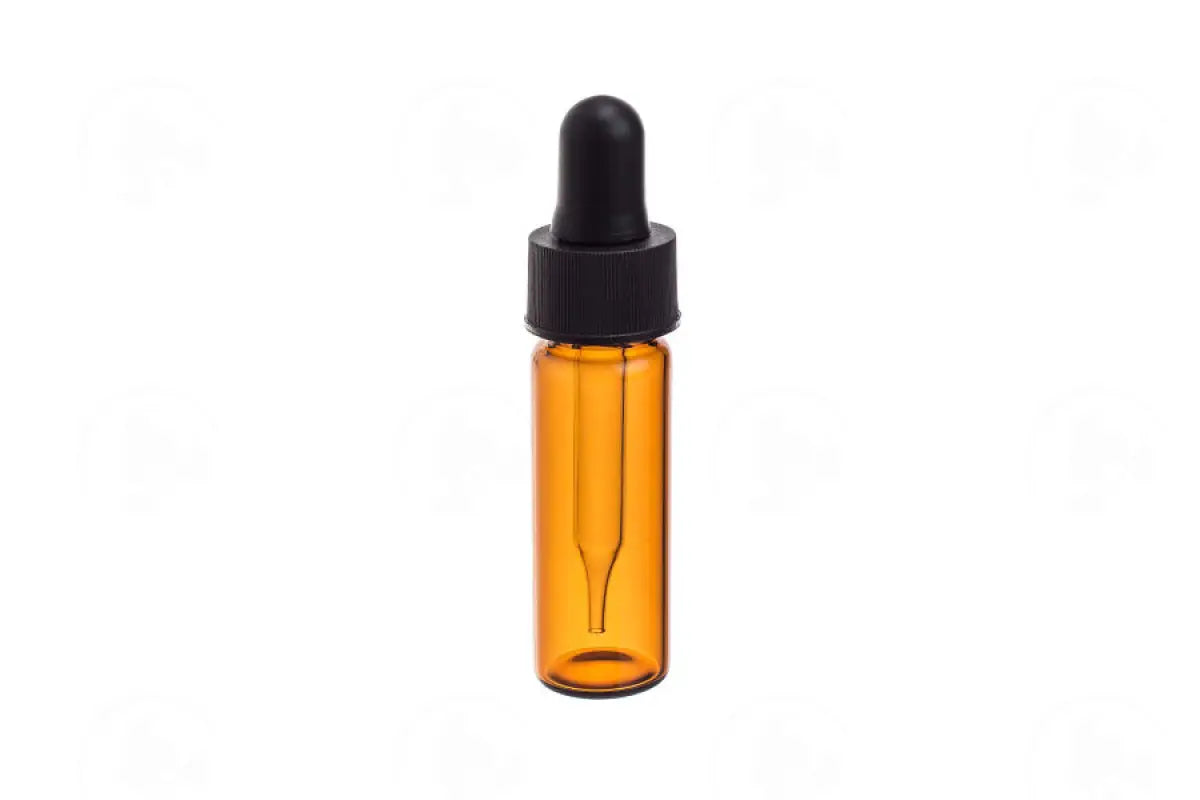 1 Dram Bottle: Amber Glass Vial With Dropper Cap (6 Count)