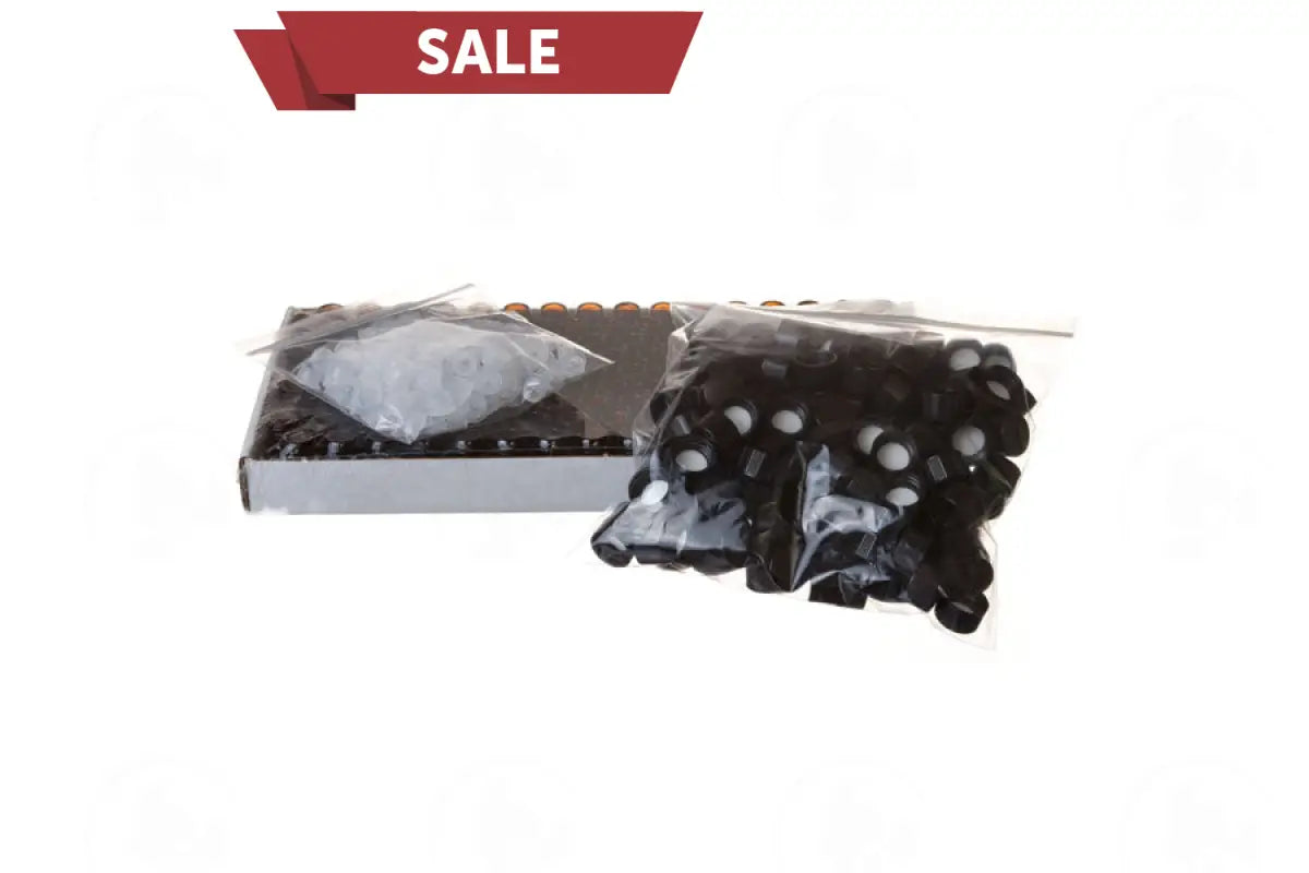 5/8 Dram Sample Vial: Amber Glass With Orifice Reducer And Black Cap (144 Count)