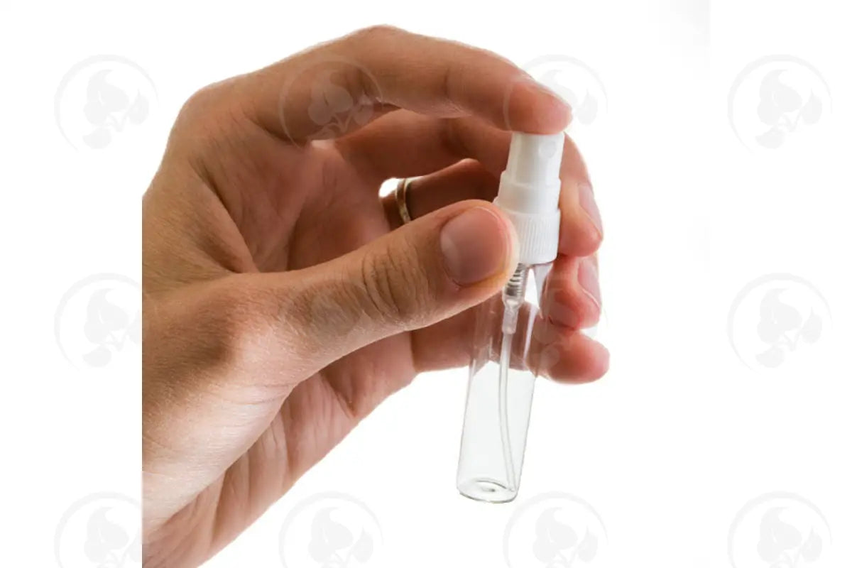 4 Ml Misting Spray Vial: Clear Glass With Acrylic Hood (6 Count)
