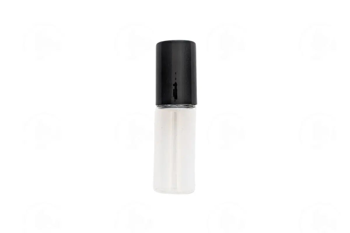 4 Ml Roll-On Vial: Clear Glass With Metal Roller And Black Cap (6 Count)
