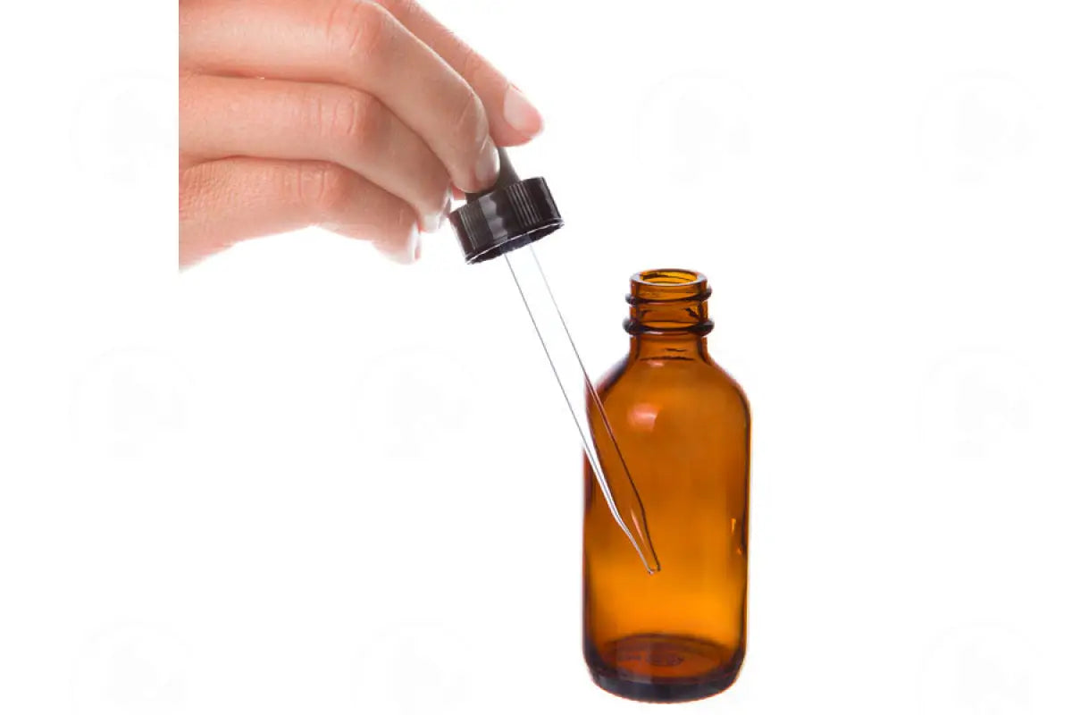 2 Oz. Bottle: Amber Glass With Dropper Cap