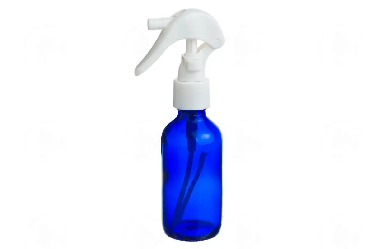 2 Oz. Bottle: Blue Glass With Trigger Sprayer Black Top