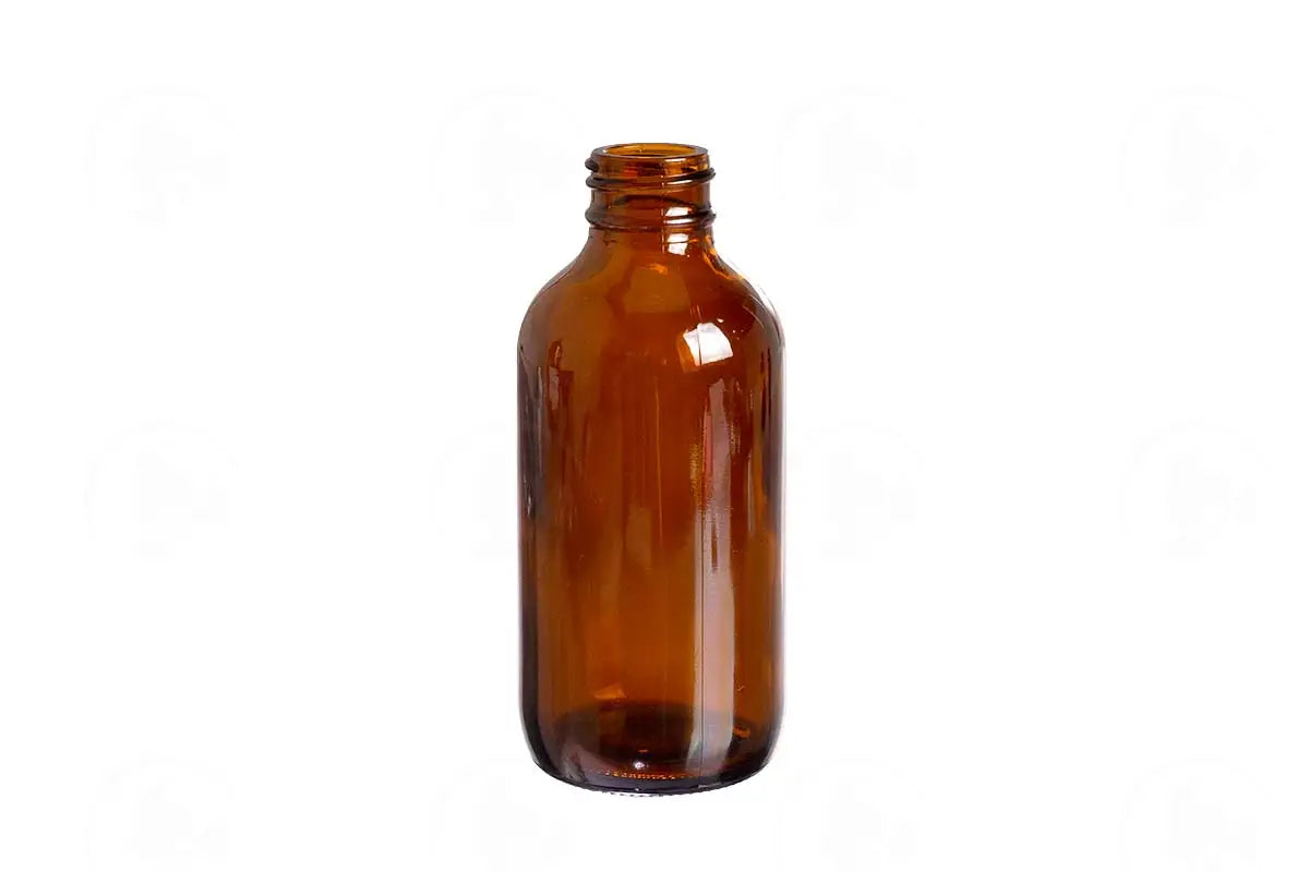 4 Oz. Bottle: Amber Glass 24-400 Neck Size