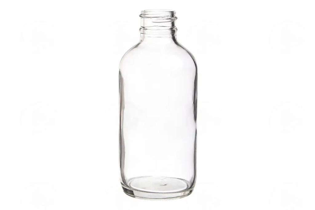 4 oz. Bottle: Clear Glass, 24-400 Neck Size - Abundant Health