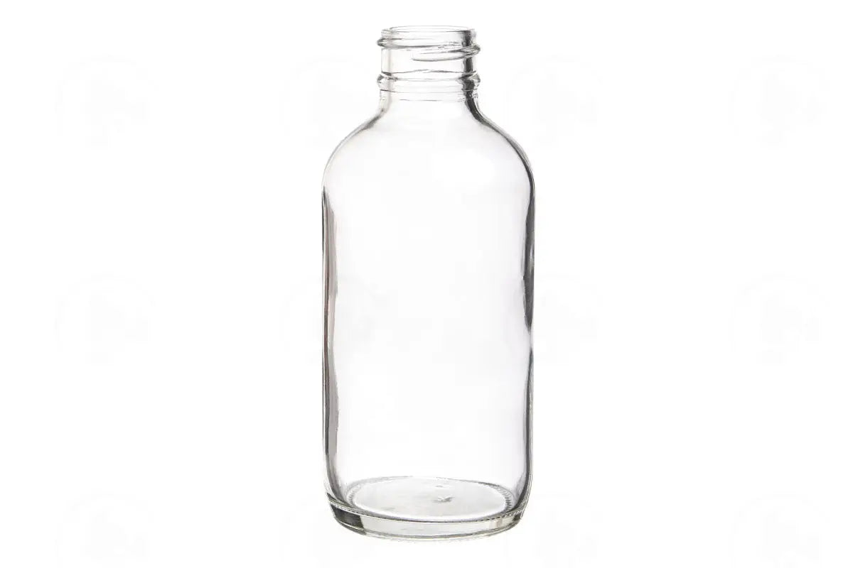 4 Oz. Bottle: Clear Glass 24-400 Neck Size