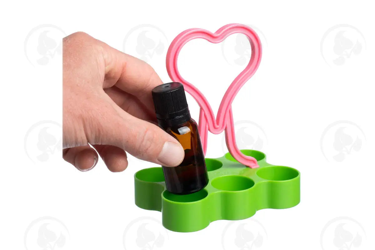 Green Portable 15 Ml Vial Caddy (Holds 6 Vials)