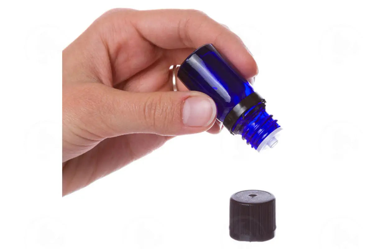 5 Ml Vial: Blue Glass With Euro-Style Cap And Orifice Reducer (6 Count)