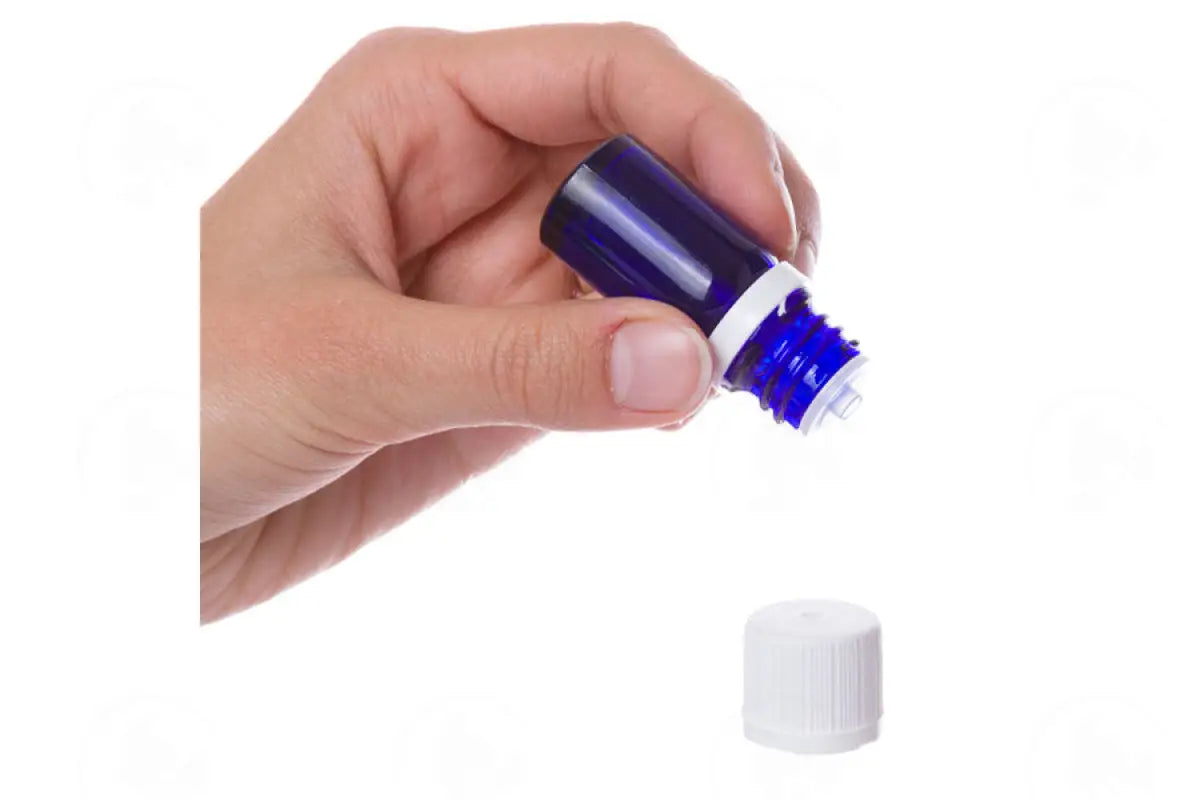 5 Ml Vial: Blue Glass With Euro-Style Cap And Orifice Reducer (6 Count)