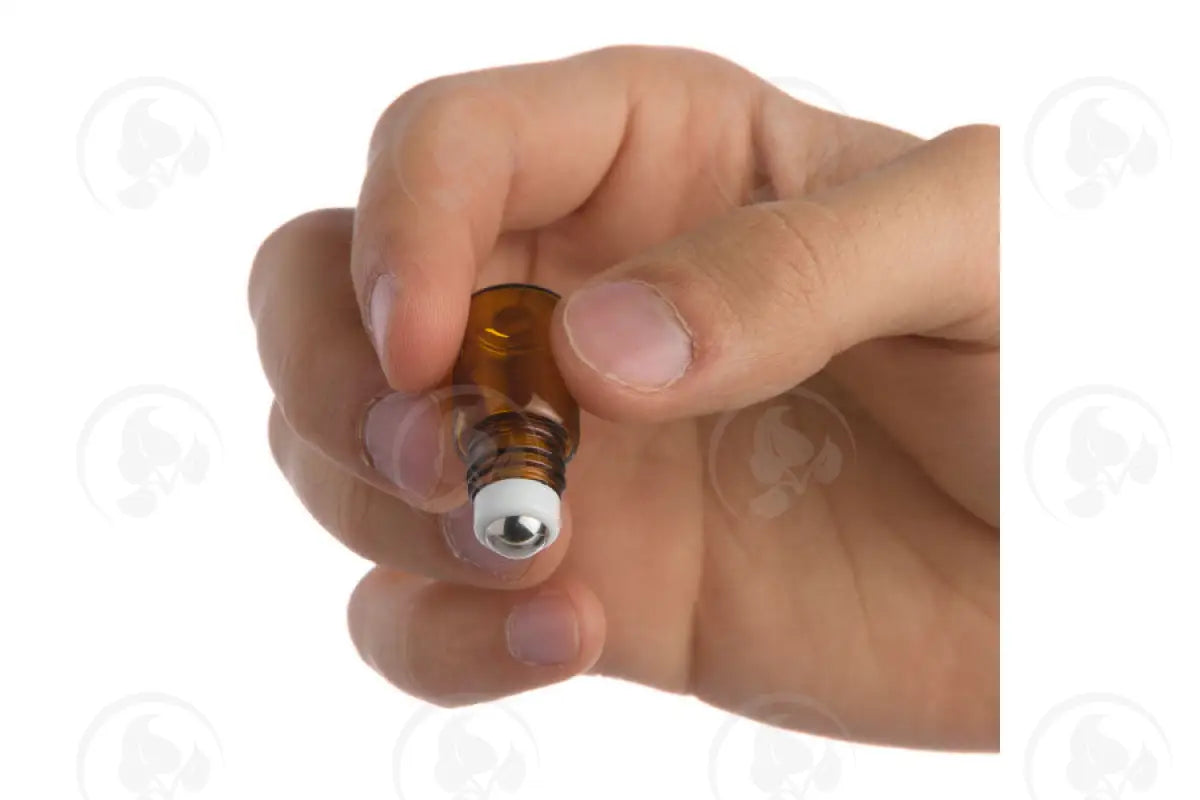 2 Ml Roll-On Vial: Amber Glass With Metal Roller And Black Cap (12 Count)