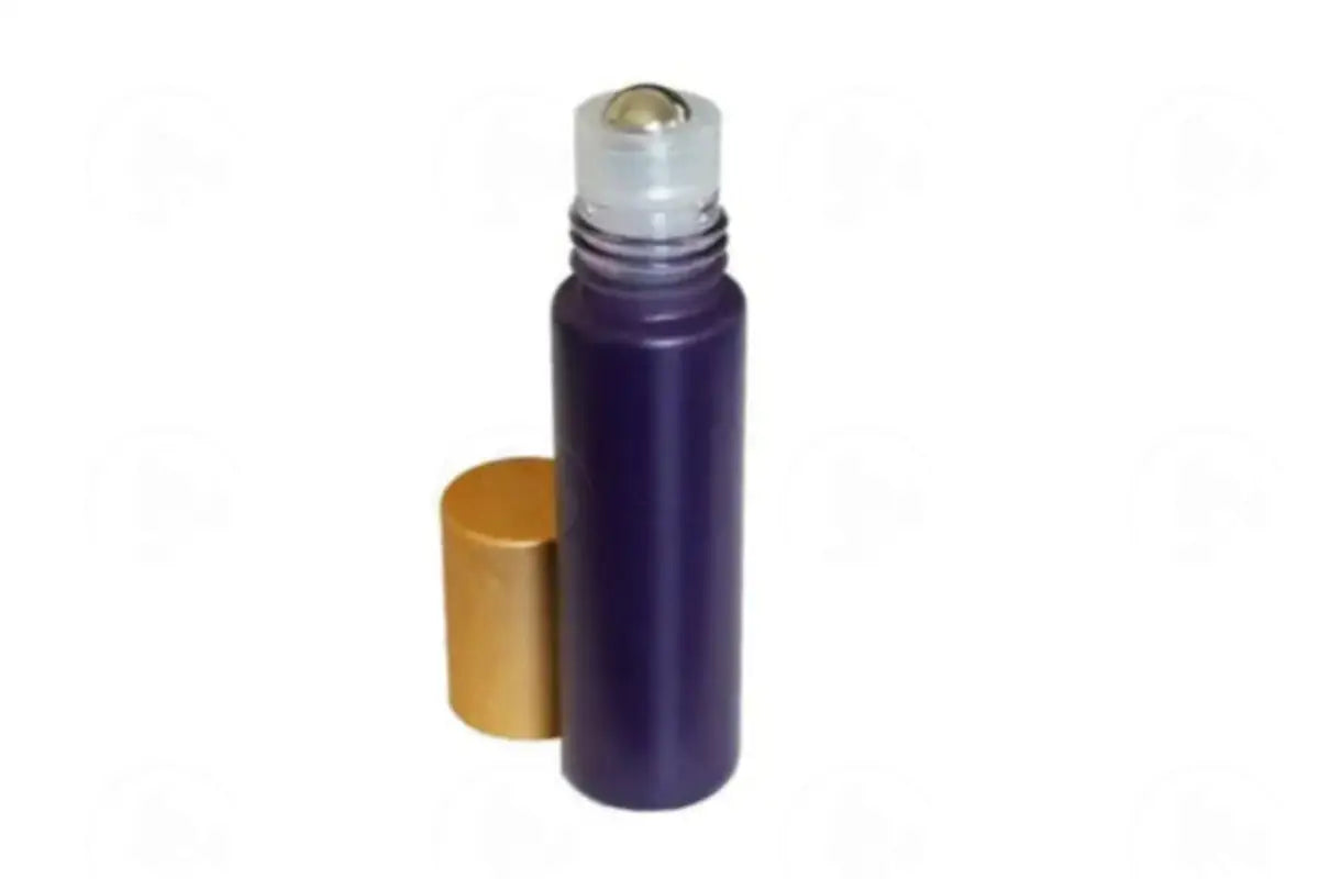 1/3 oz. Roll-on Vial: Complete Matte Collection Glass with Metal Roller and Gold Cap (6 Count)