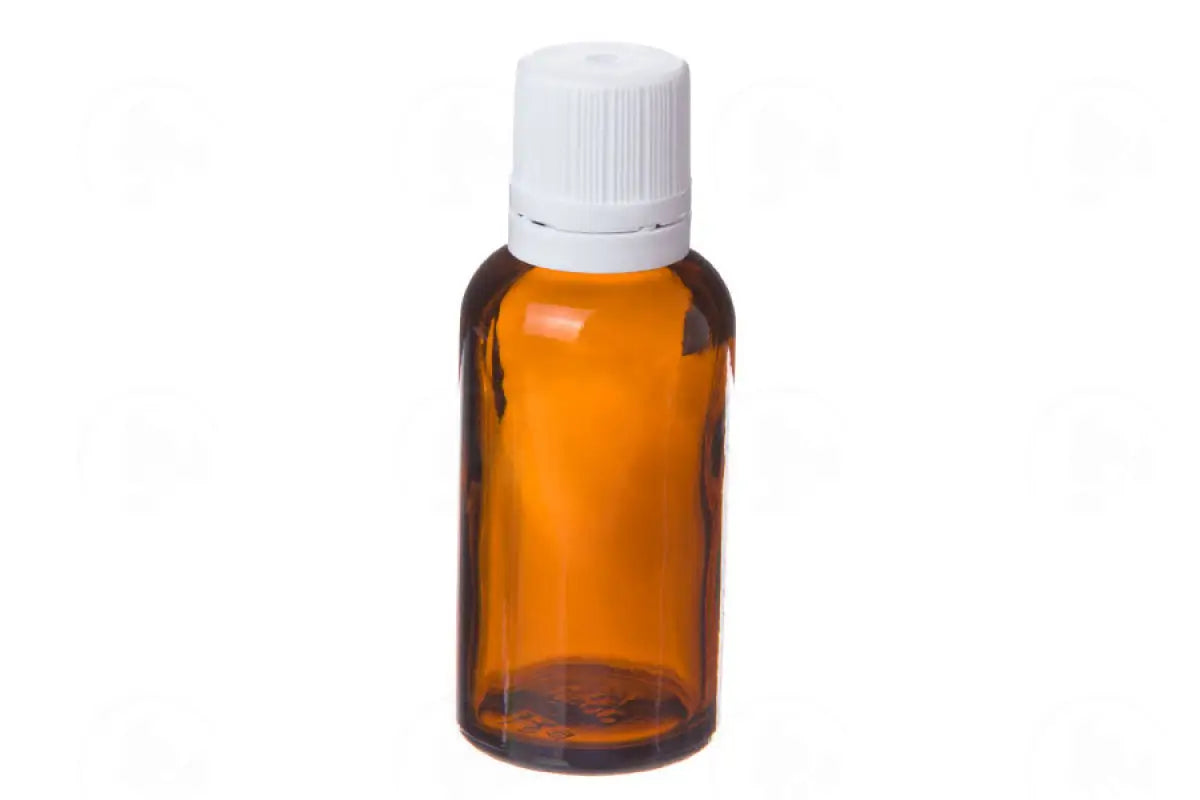 30 Ml Vial: Amber Glass With Euro-Style Cap And Orifice Reducer (6 Count) Black