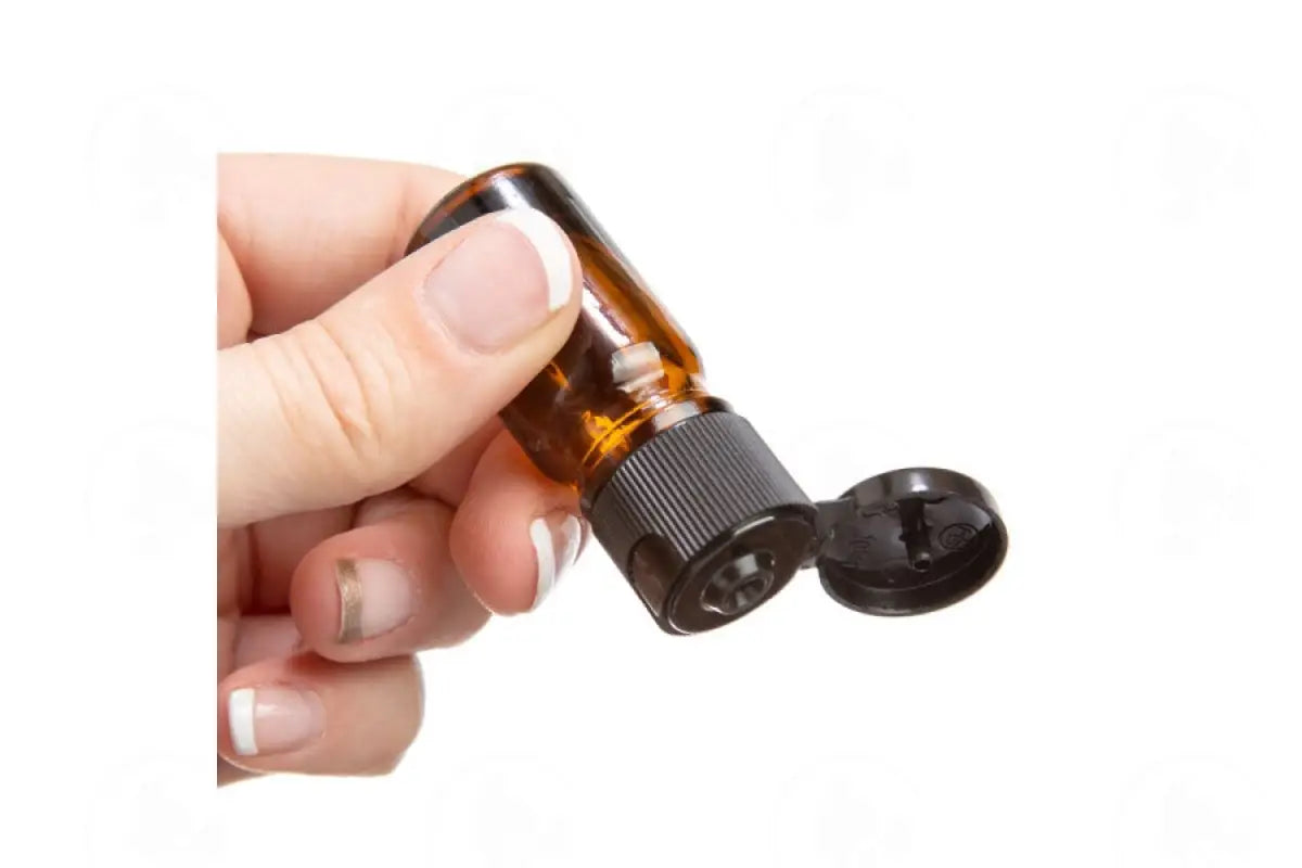 5 Ml Vial: Amber Glass With Black Snap-Top Cap (6 Count)