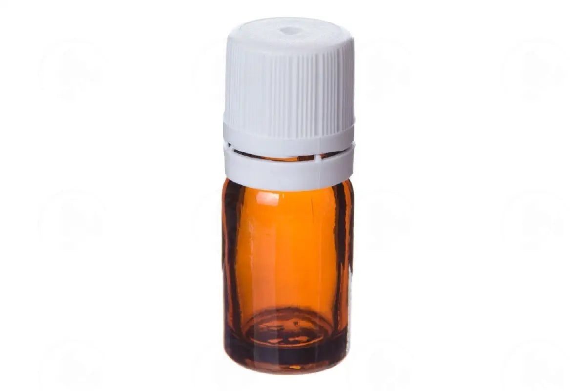 5 Ml Vial: Amber Glass With Euro-Style Cap And Orifice Reducer (6 Count) Black