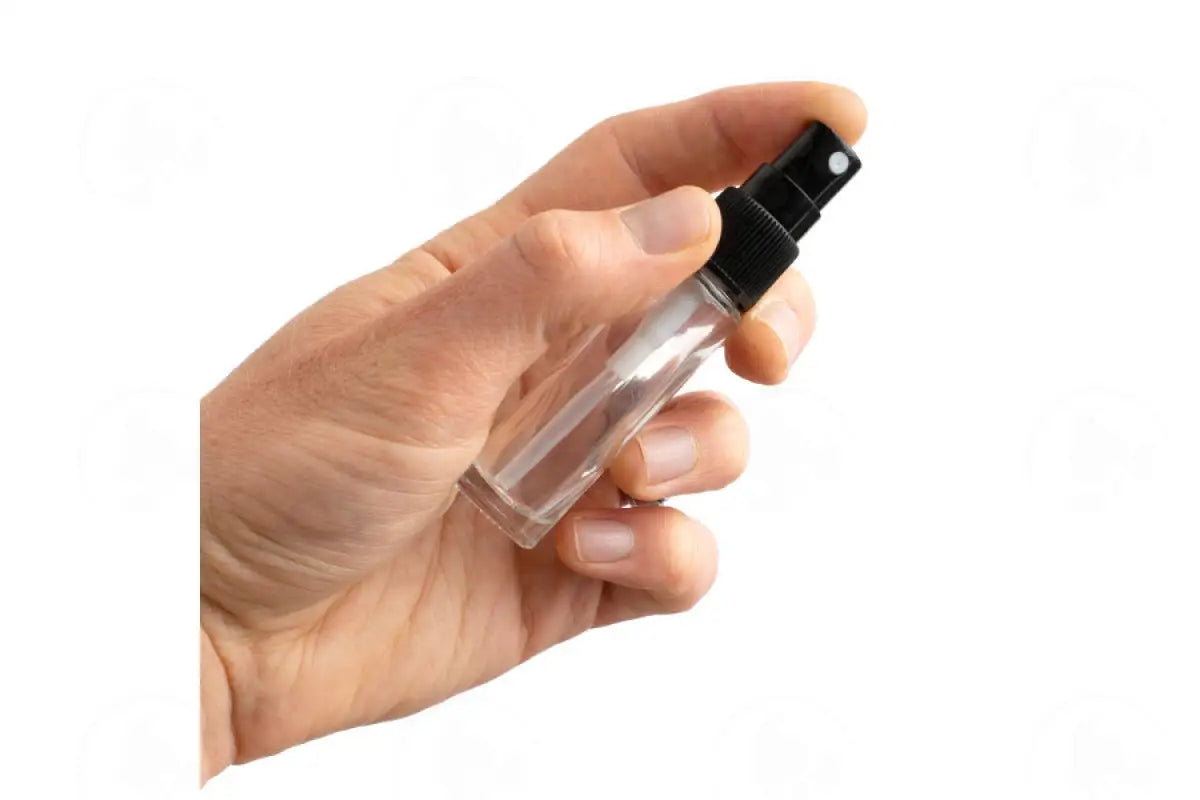 10 Ml Misting Spray Vial: Clear Glass With Acrylic Hood (6 Count)