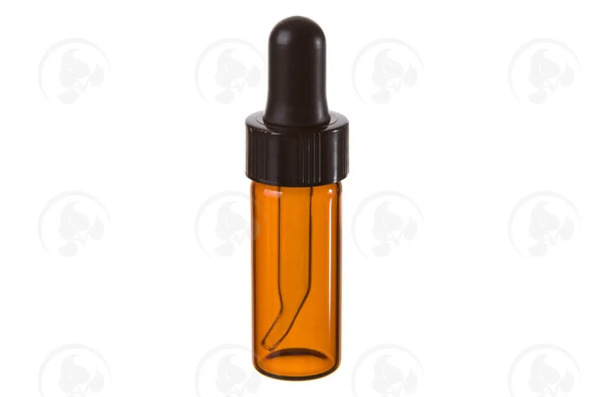 2 Dram Vial: Amber Glass With Dropper Cap (6 Count)