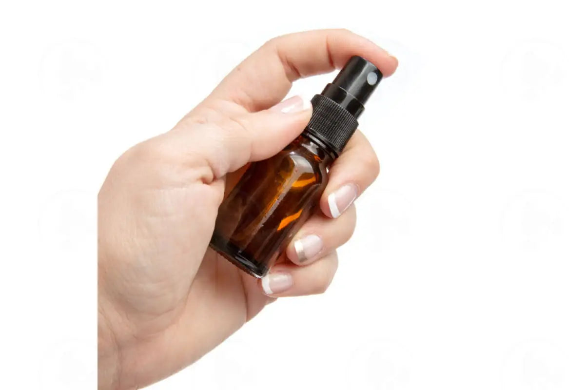 15 Ml Bottle: Amber Glass With Misting Spray Top (6 Count)