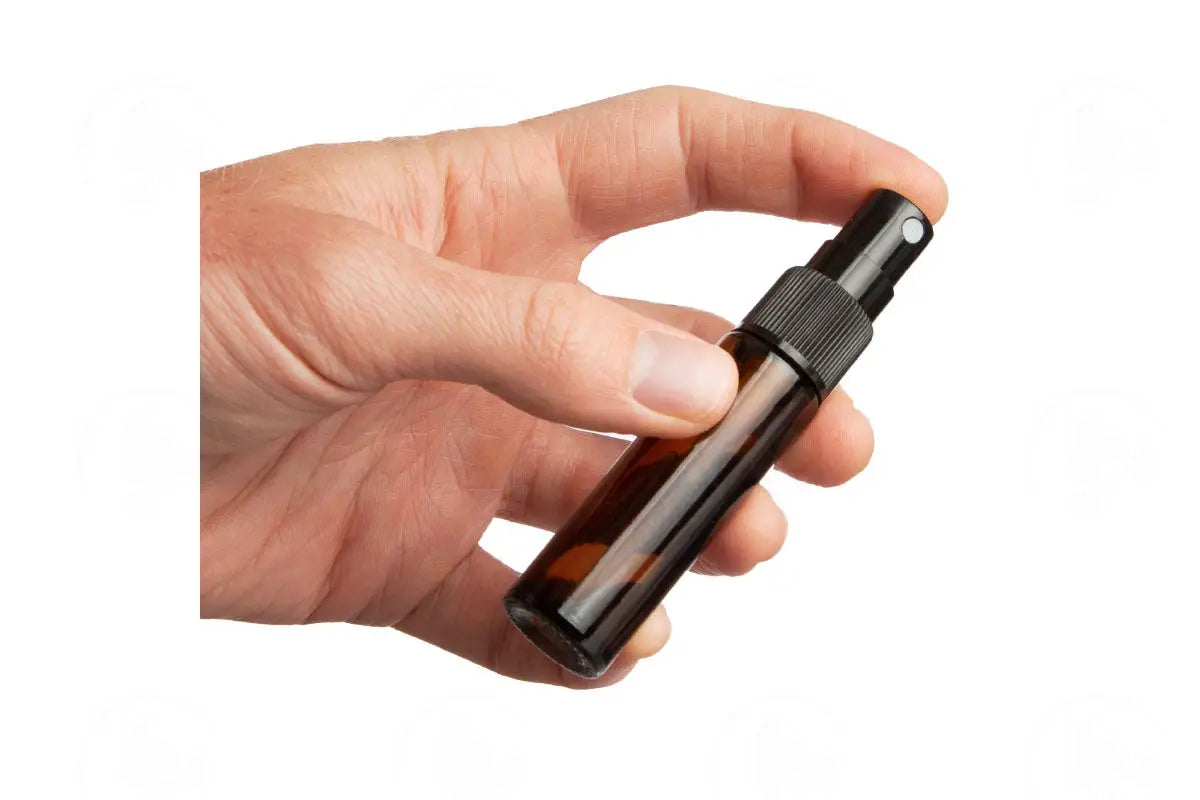 10 Ml Misting Spray Vial: Amber Glass With Acrylic Hood (6 Count)