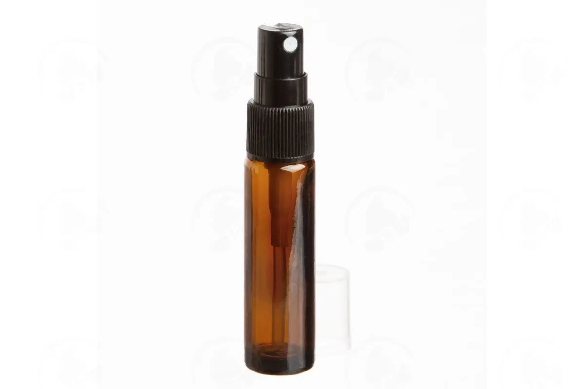 10 Ml Misting Spray Vial: Amber Glass With Acrylic Hood (6 Count)