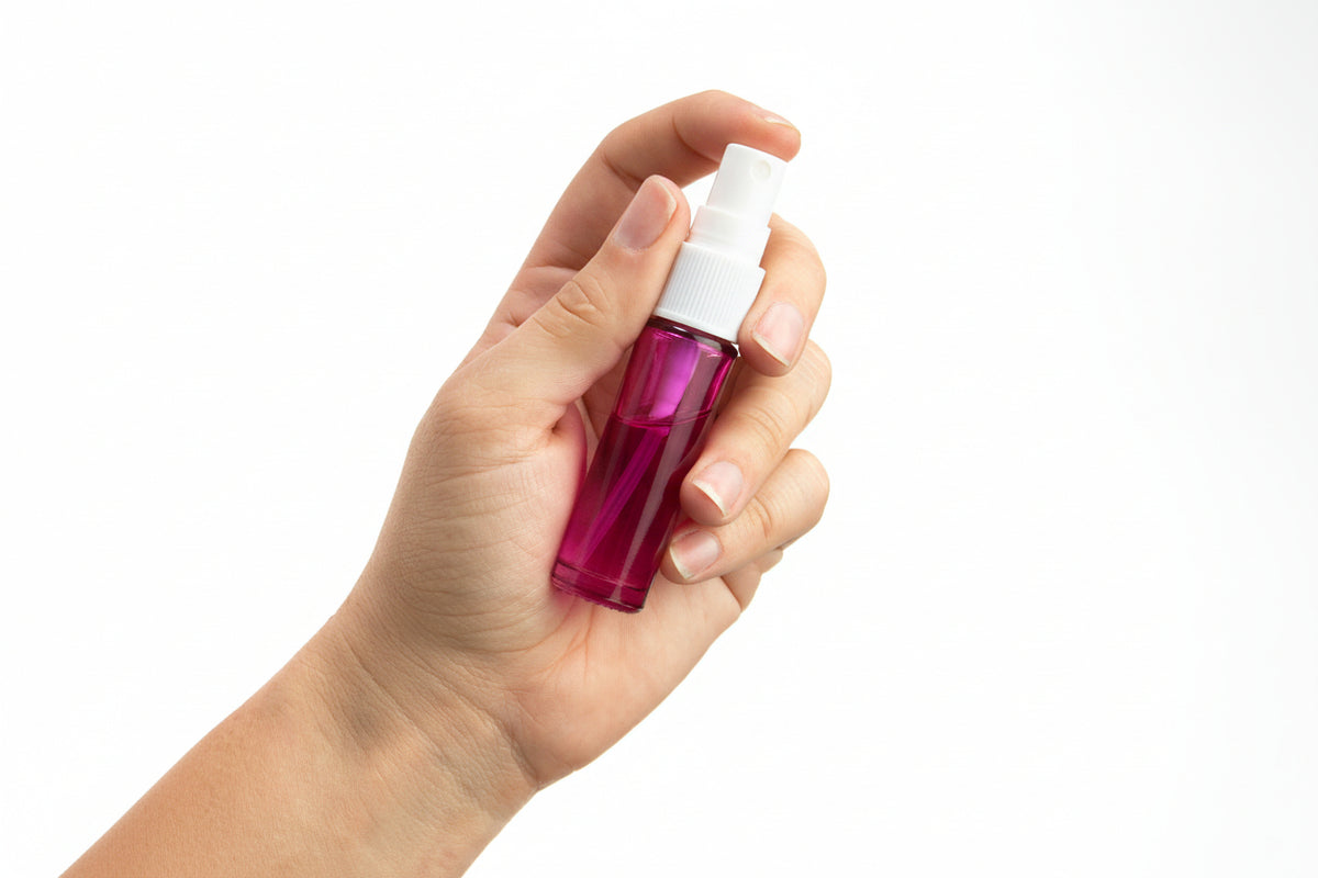 10 ml Misting Spray Vial: Rainbow Glass with White Misting Spray and Acrylic Hood (6 Count) (Copy)