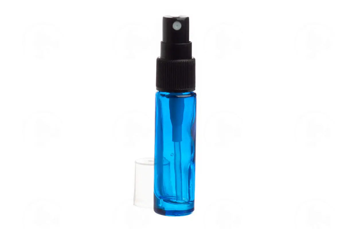 10 Ml Misting Spray Vial: Blue Glass With Acrylic Hood (6 Count)
