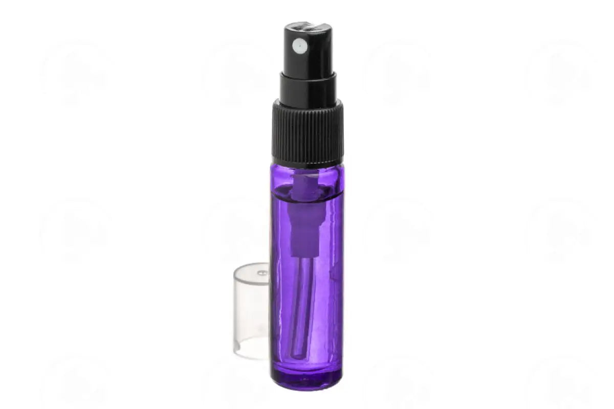 10 Ml Misting Spray Vial: Purple Glass With Acrylic Hood (6 Count)