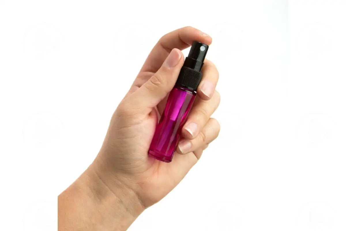 10 Ml Misting Spray Vial: Rainbow Glass With Acrylic Hood (6 Count)