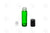 1/3 Oz. Roll-On Vial: Green Glass With Plastic Roller And Black Cap (6 Count)