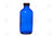 8 Oz. Bottle: Blue Glass With Black Cap
