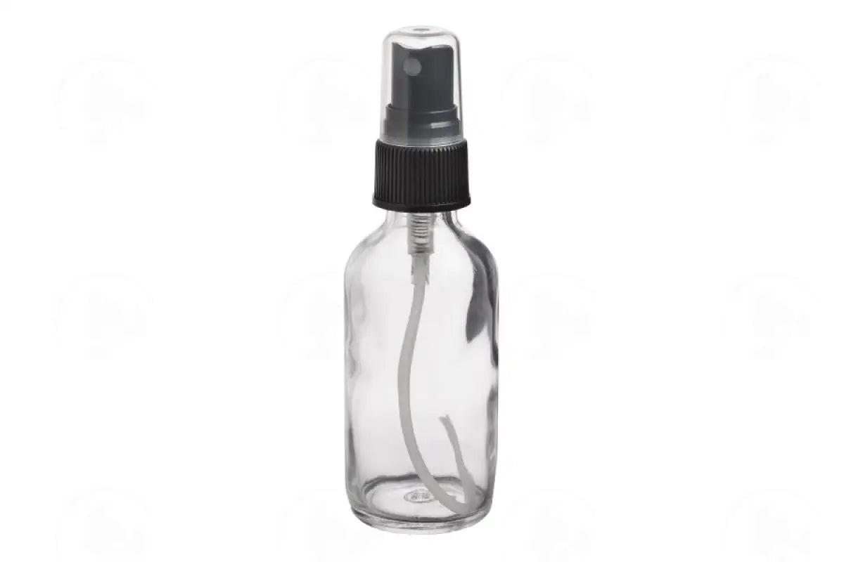 2 Oz. Bottle: Clear Glass With Misting Spray Top