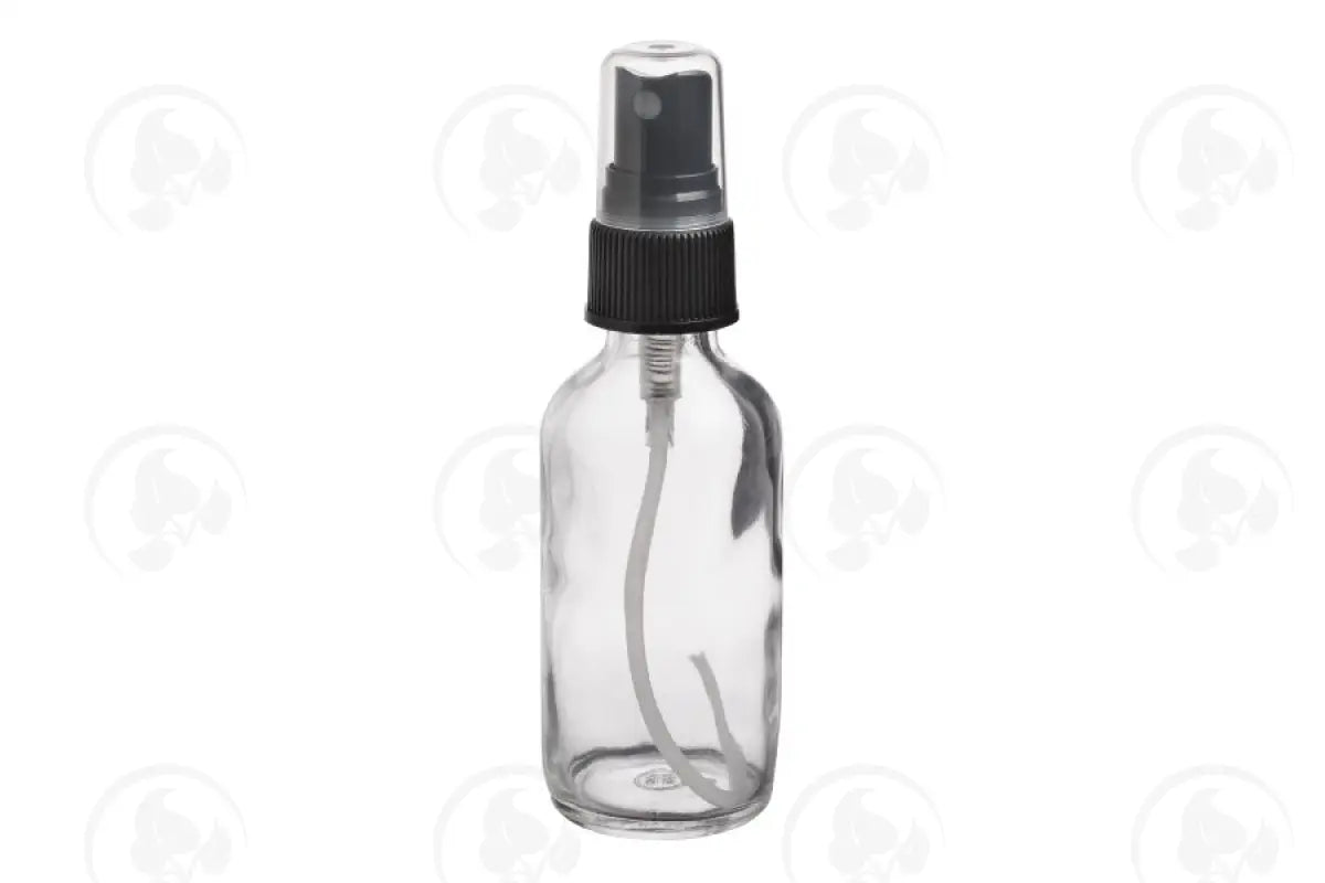 2 Oz. Bottle: Clear Glass With Misting Spray Top