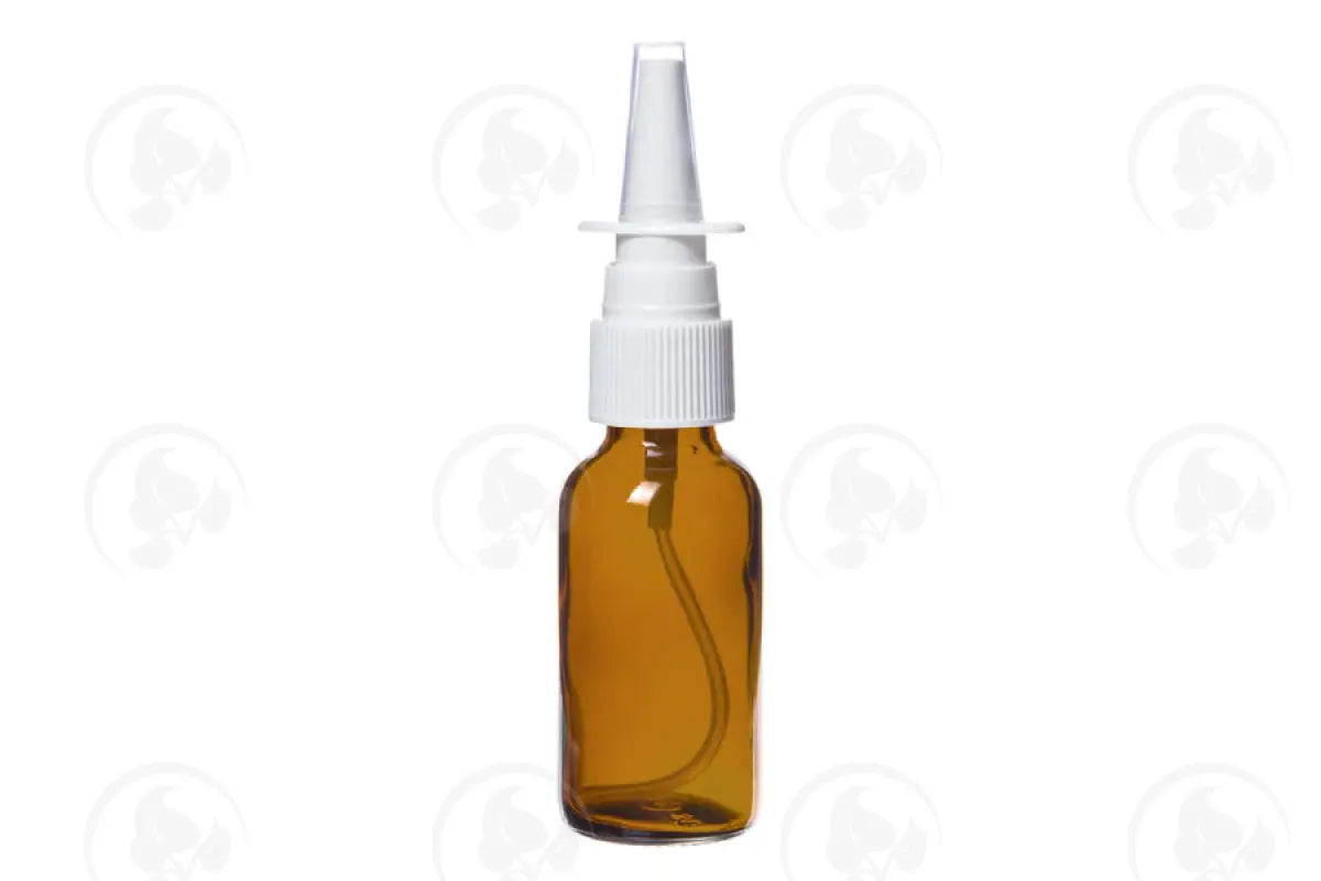 1 Oz. Bottle: Amber Glass With Nasal Spray Top (6 Count)