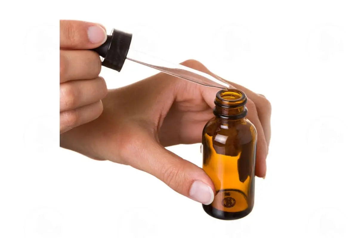 1 Oz. Bottle: Amber Glass With Dropper Cap (6 Count)