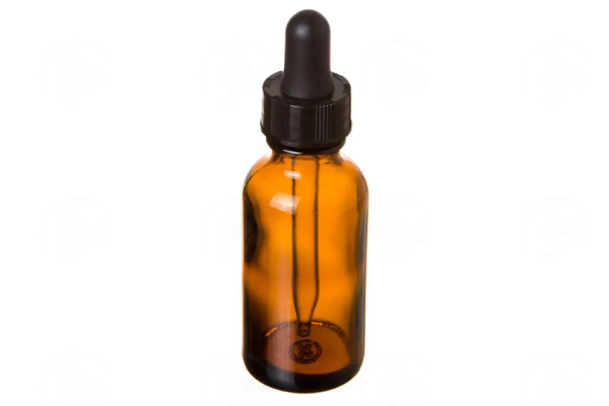 Dropper Cap Assembly: 1 Oz. Amber Glass Bottle; 20-400 Neck Size (12 Count)