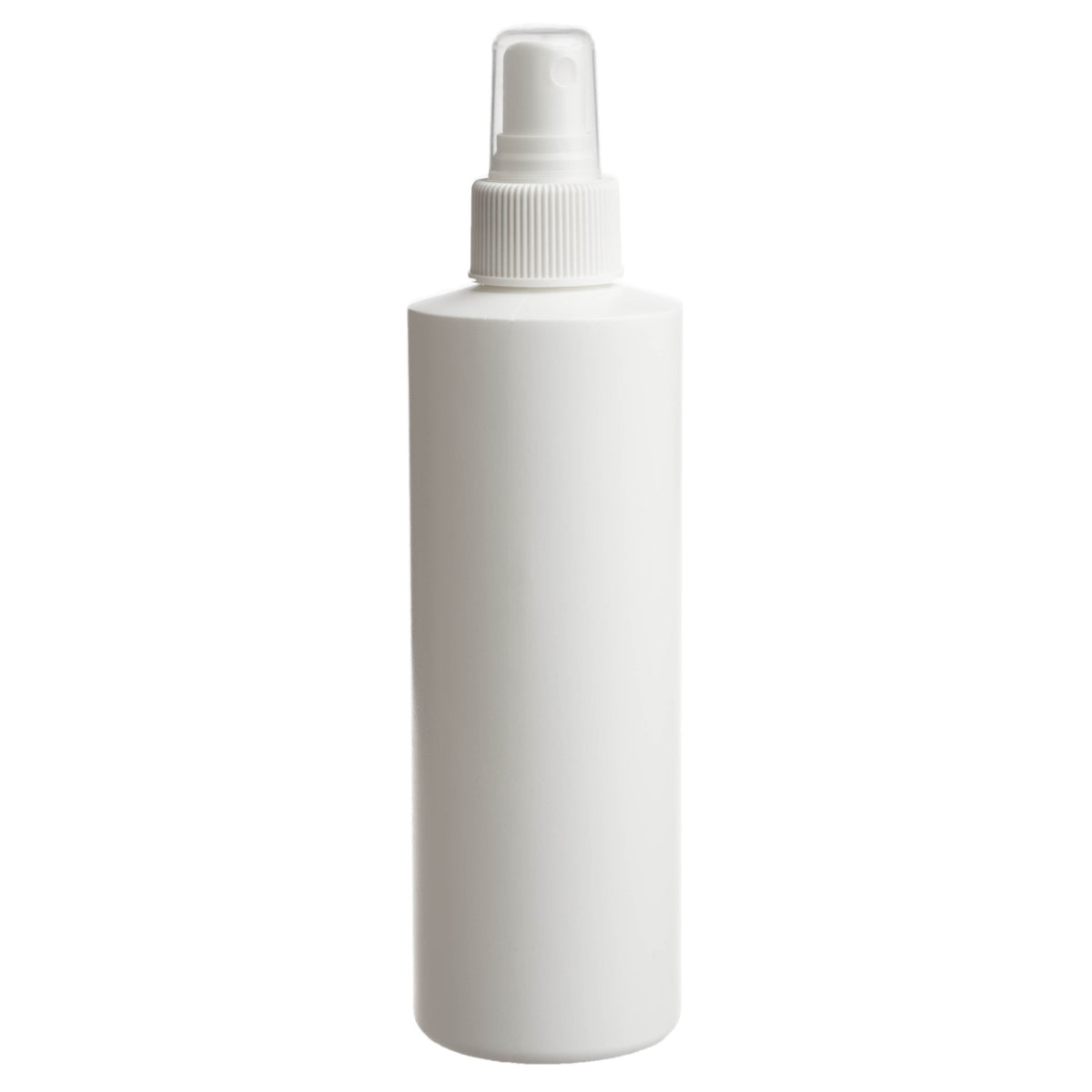 8 oz. Bottle: White Plastic with White Misting Spray Top