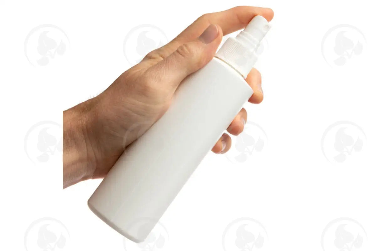 8 Oz. Bottle: White Plastic With Misting Spray Top