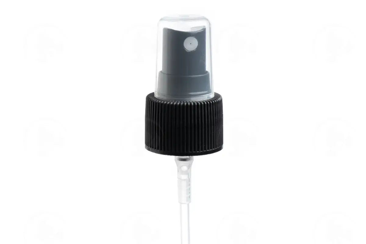 Misting Spray Top: Long Dip Tube; 24-410 Neck Size Black