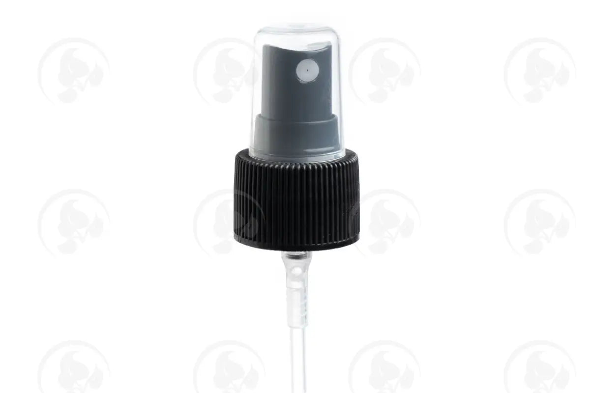 Misting Spray Top: Long Dip Tube; 24-410 Neck Size Black