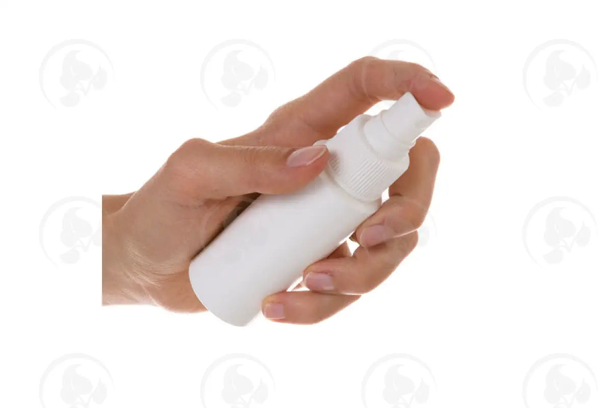 2 Oz. Bottle: White Plastic With Misting Spray Top (6 Count)
