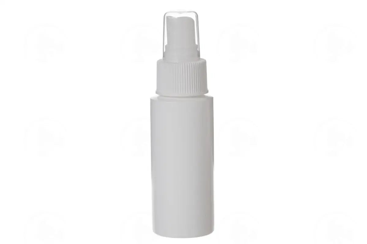 2 Oz. Bottle: White Plastic With Misting Spray Top (6 Count)