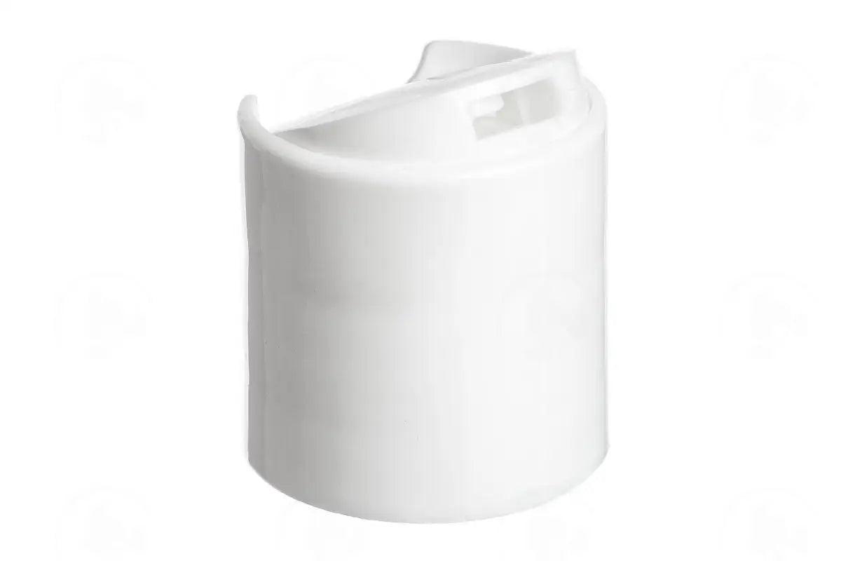 Plastic Cap: White; Disc-Top; 24-410 Neck Size