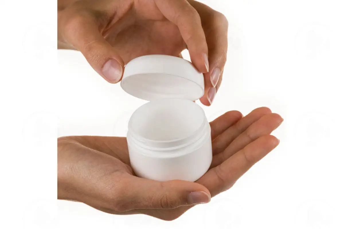 1 Oz. Plastic Salve Container: White Base