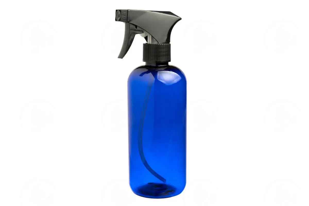 16 Oz. Bottle: Plastic With Black Trigger Sprayer Blue