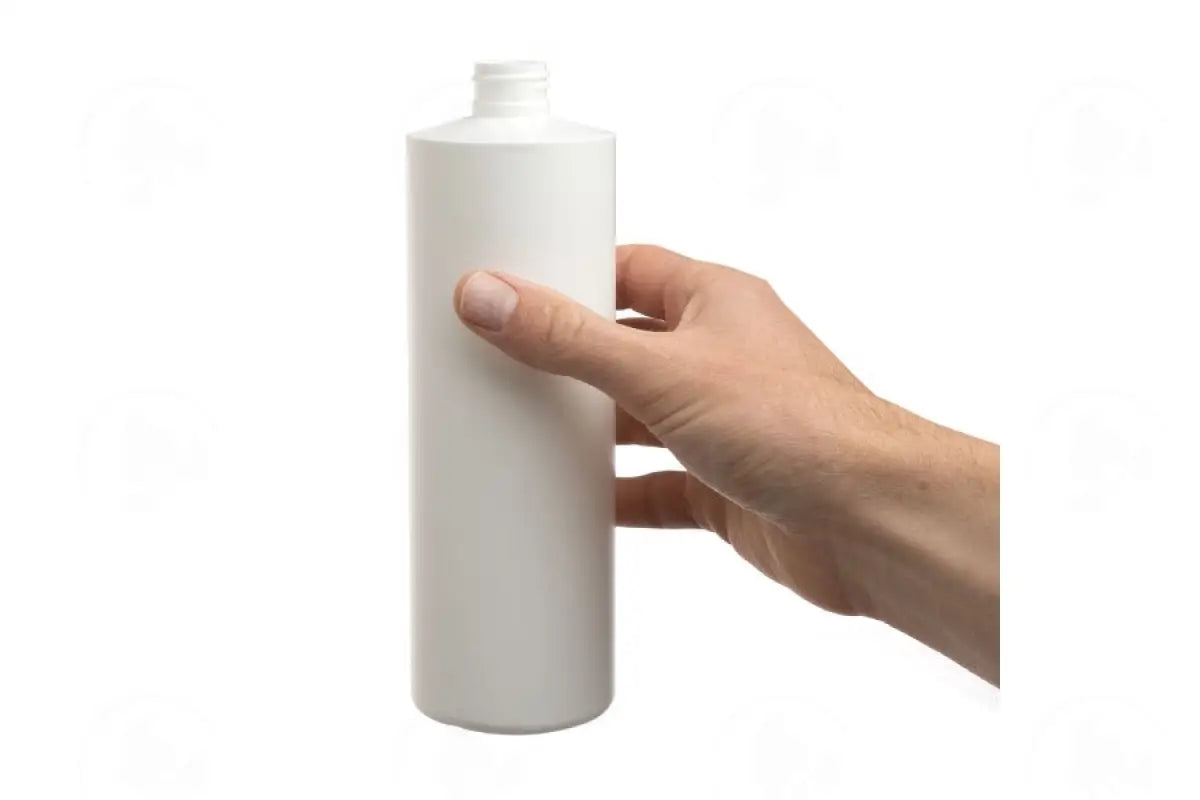 16 Oz. Bottle: White Plastic With Induction Seal Cap