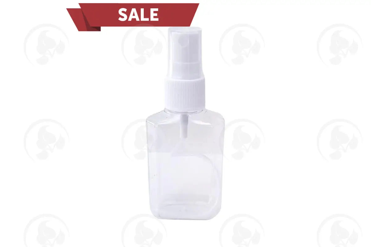 2 Oz. Rectangle Bottle: Clear Plastic With White Misting Spray Top