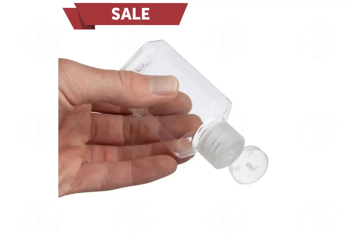2 Oz. Clear Octagon Plastic Bottle With Natural Snap-Top Cap