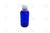 4 Oz. Bottle: Blue Plastic And Natural Disc-Top Cap