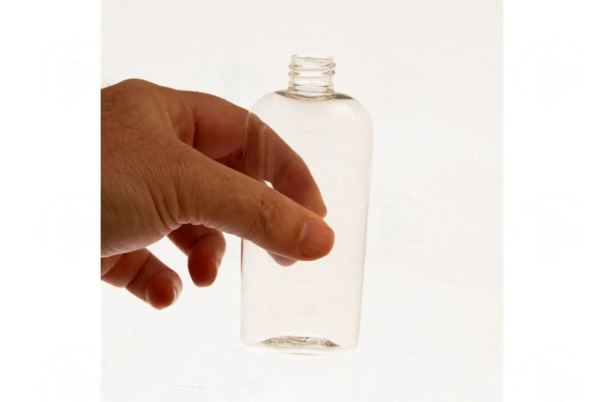 4 oz. Bottle: Clear; Cosmo Oval PET Plastic; 20-410 Neck Size